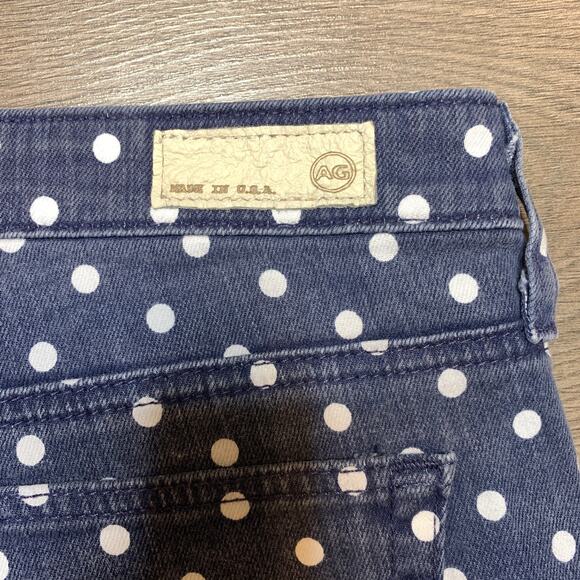 AG Adriano Goldschmied Stevie Ankle Slim Straight Polka Dots Mid Rise Jeans 29R - Picture 6 of 8